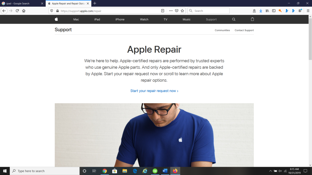 iPadバッテリーの交換用のApple修理