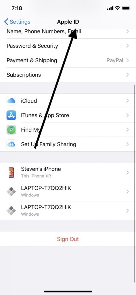 Apple IDメールを変更します