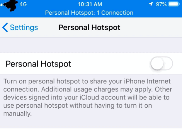 古いiPhoneの個人的なホットスポット