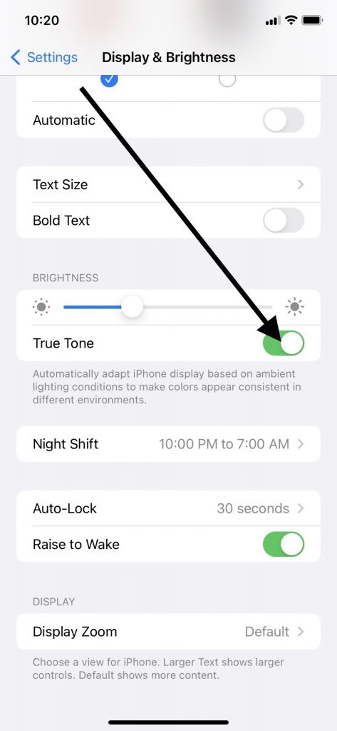 iPhoneの真のトーン