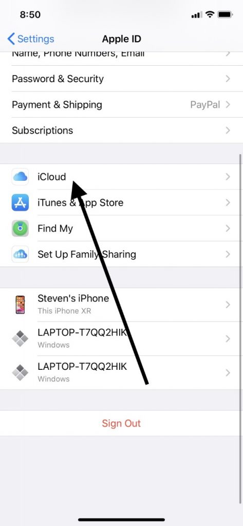 別のiCloudアカウントにサインできます