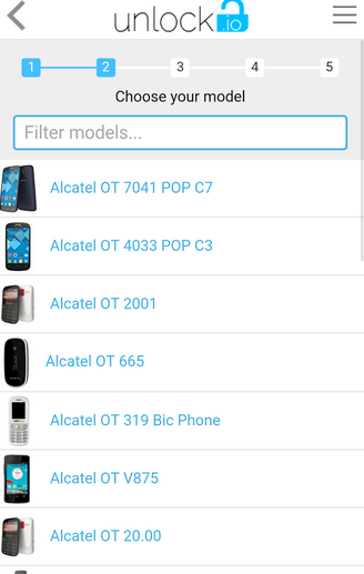 TCL AlcatelキャリアとのSIMロックのロックを解除します