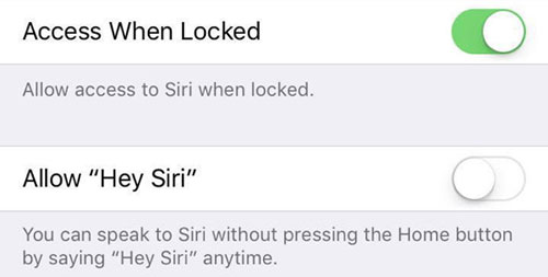 hey siriを有効にします