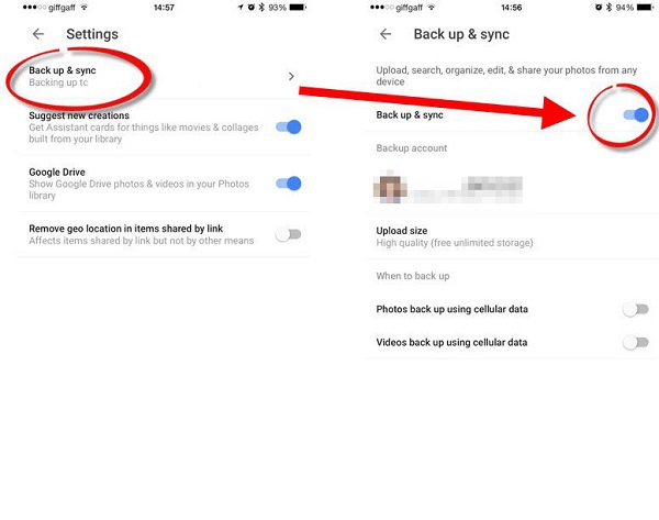 Pixelをバックアップして、Googleフォトを介してバックアップから復元します