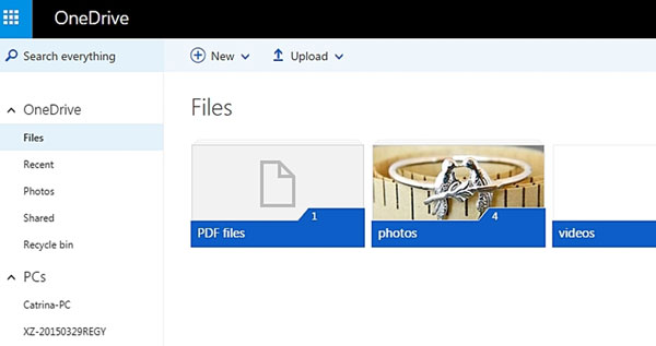 WebサイトでOneDriveへのバックアップファイル