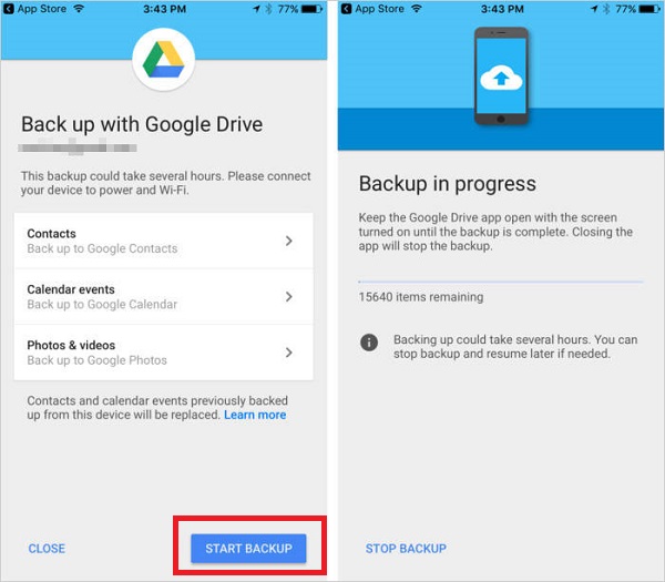 Googleドライブを介してiCloudからAndroidへのバックアップをダウンロードする方法