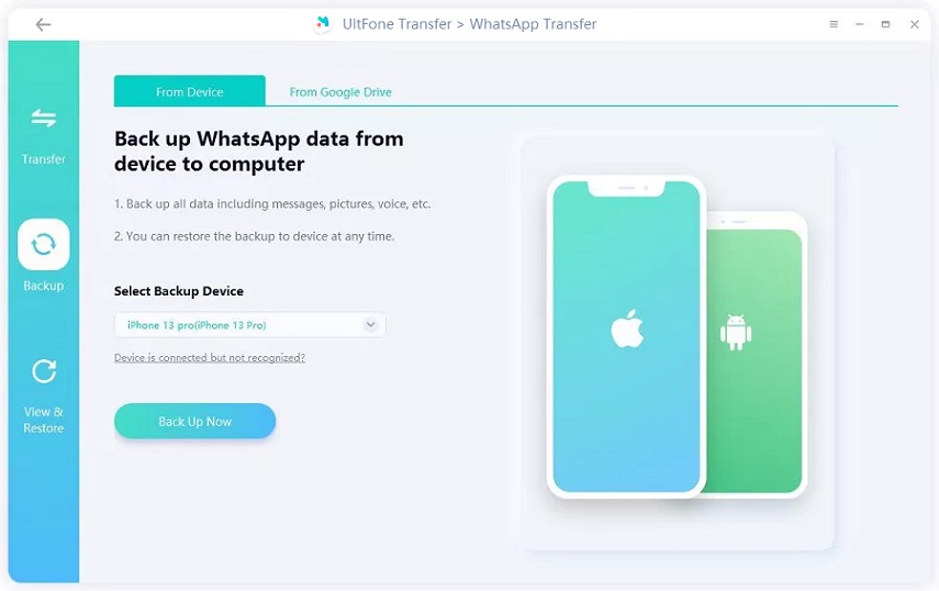 whatsappへのバックアップコンピュータ