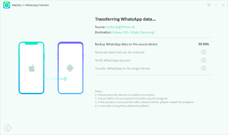 iPhoneのバックアップWhatsApp