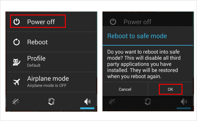 セーフモードによるサムスンパターンロックを通過する方法