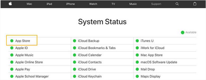 Appleシステムのステータスを確認して、有効化できないiPhoneを修正する