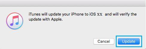 iOSアップデートは表示されません
