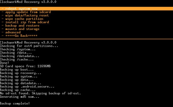 ClockMod Recoveryを入力します