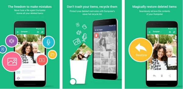 ダンプスターのようなAndroid用の最適な削除された写真回復アプリ