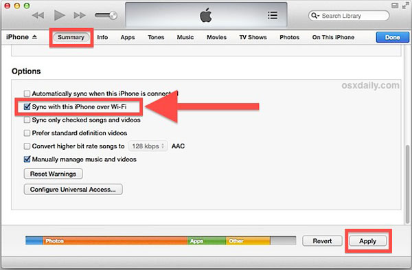 音楽をiTunesから古いMacを使用してiPhoneにコピーします
