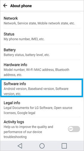 LG 2でUSBデバッグを開きます