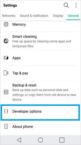 LG 4でUSBデバッグを開きます