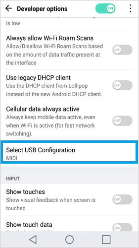 LG 7でUSBデバッグを開きます