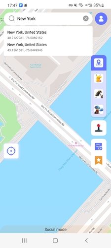 場所を入力してくださいAnygo Location Faker