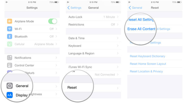 すべての設定をリセットしてiPhoneでComcastメールを修正していない