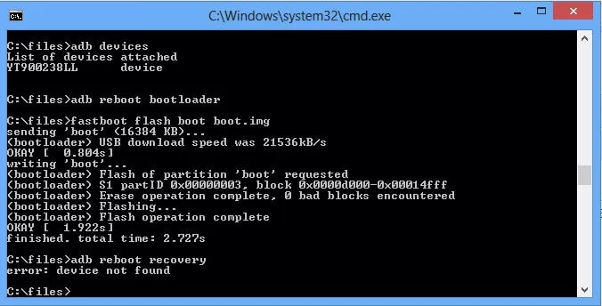 FastBoot Rebootコマンド