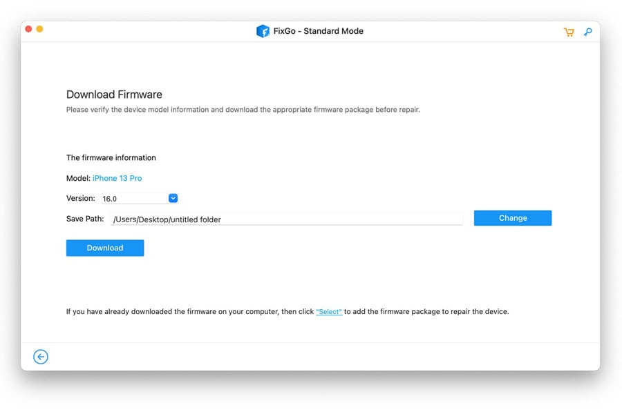 itooltab fixgoを使用してiPhone14Proモデルを凍結します