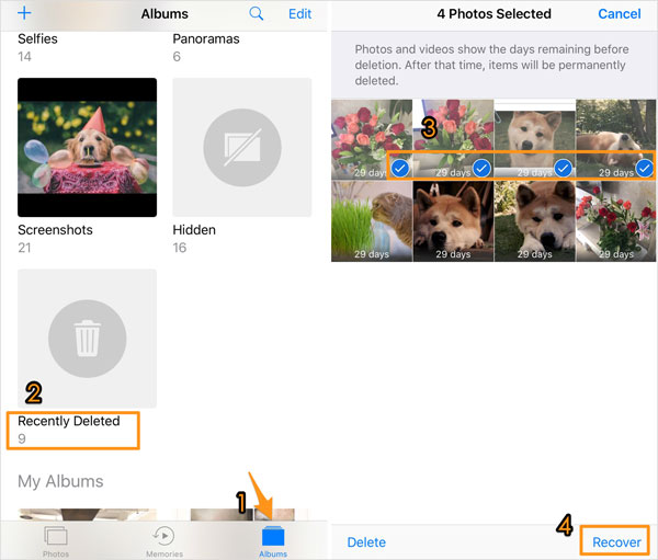 iPhoneアルバムで最近削除されたものを見つける方法