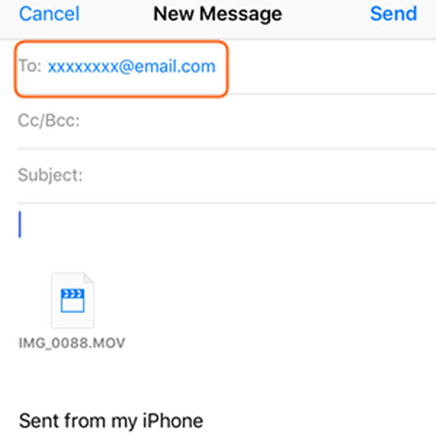 電子メールでiPhoneビデオを送信します