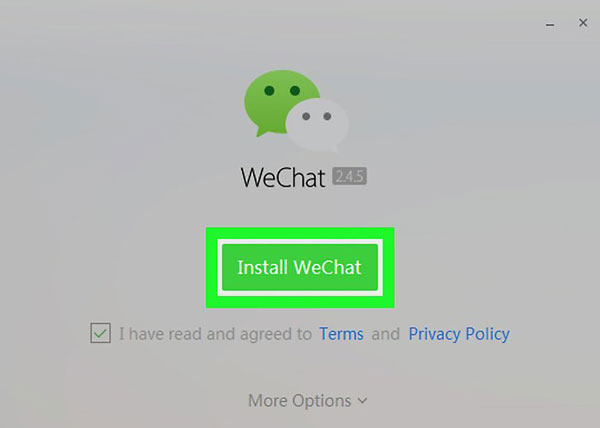 weChatを再インストールします