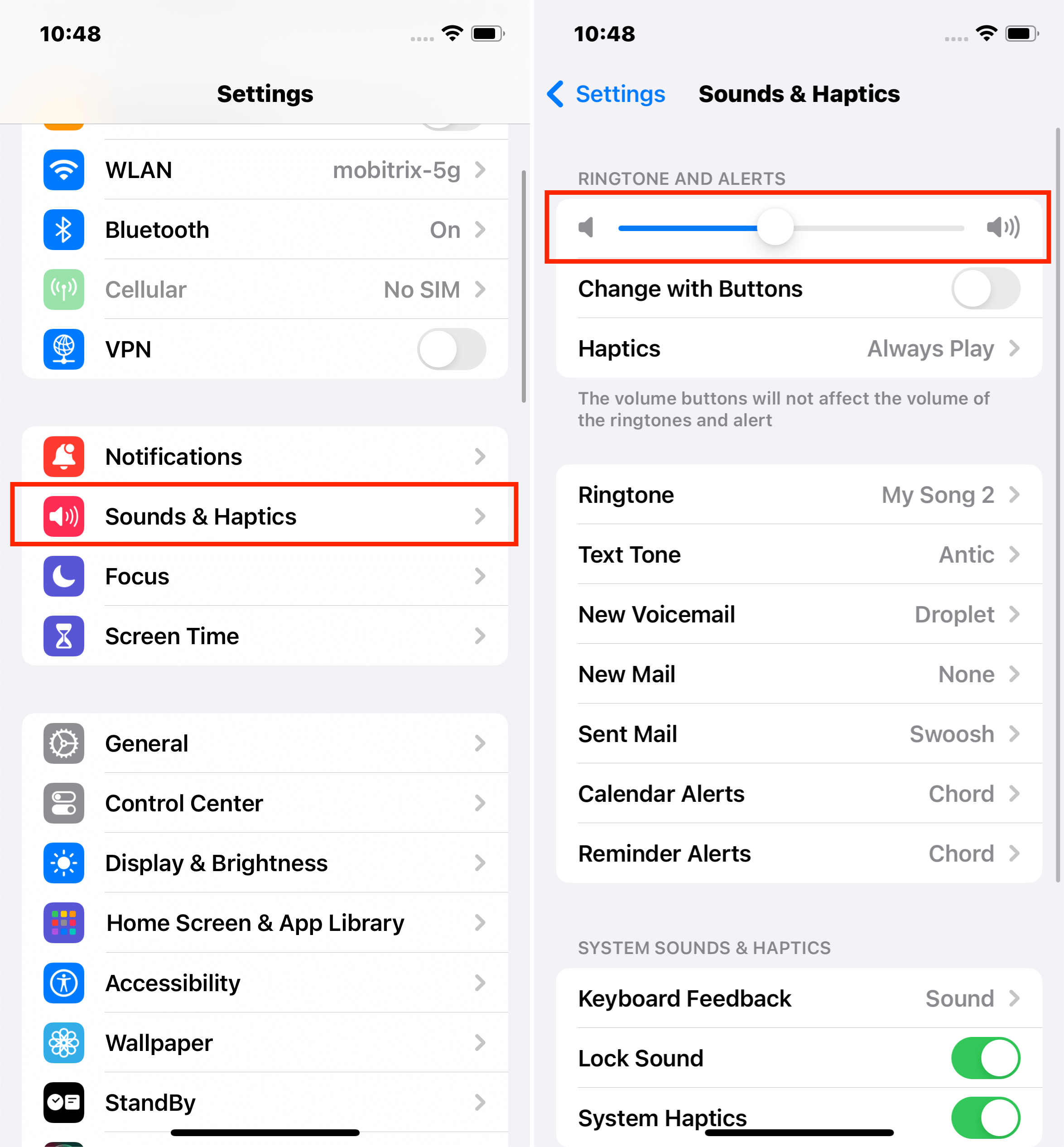 iPhoneの着信音とサウンド設定でアラートを確認します