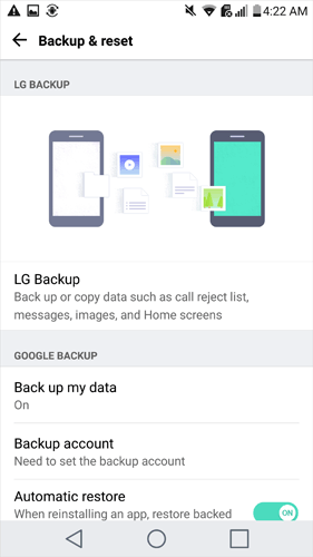 クラウド経由でLG電話をバックアップして復元します
