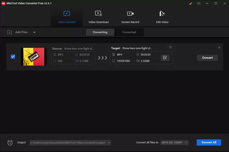 WhatsAppオーディオをMP3 Minitoolに変換します