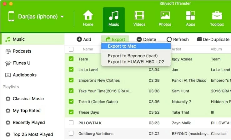 iPhone 11 Pro MaxからWindows7 PCに曲をエクスポートするにはどうすればよいですか