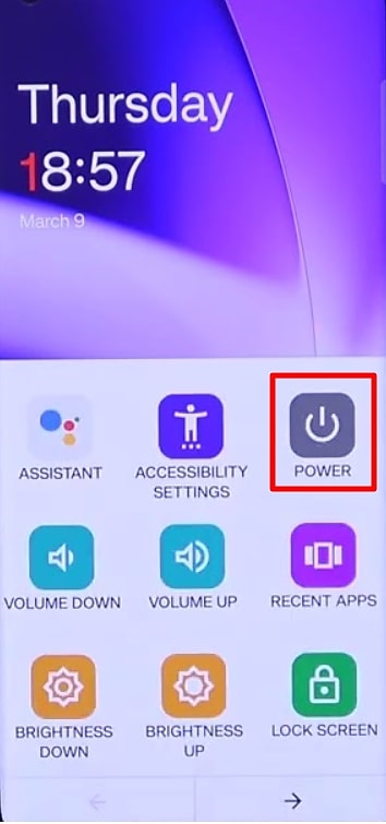 OnePlusを再起動または電源を入れます