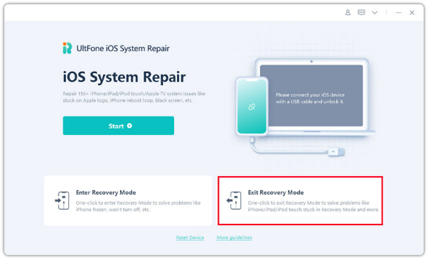 iOS 19の回復モードを終了します