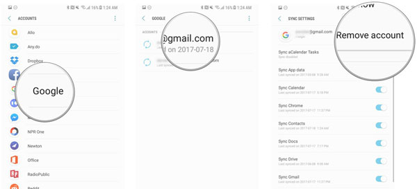 Googleアカウントを削除します