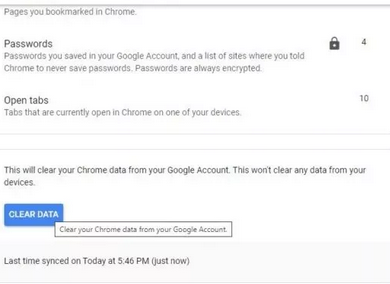 Google Chromeキャッシュをクリアします