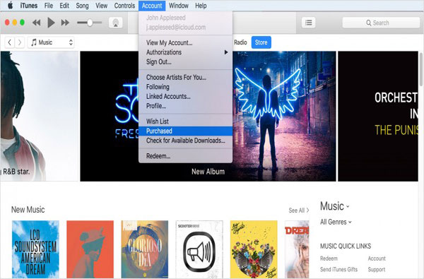 iTunes Storeから音楽をredownロードします
