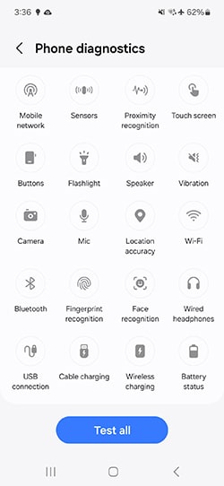 Samsung電話診断