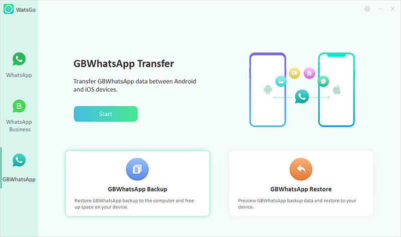 Watsgo Guide-バックアップGBWHATSAPPを選択してください