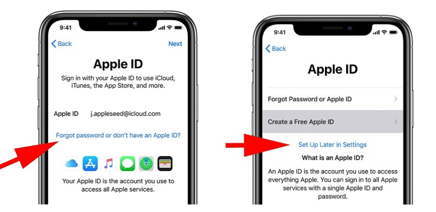 Apple IDなしでiPhoneを正常に設定します
