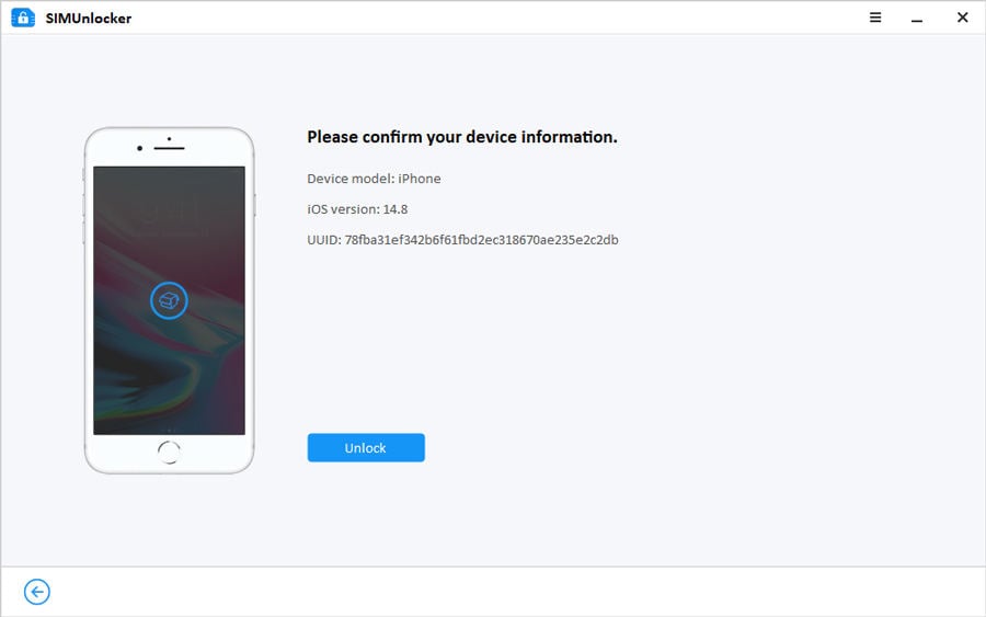 SIM制限のロックを解除します