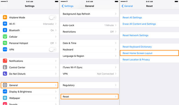 iPhoneから消えるカメラアイコンを修正するためのホーム画面レイアウトのリセット