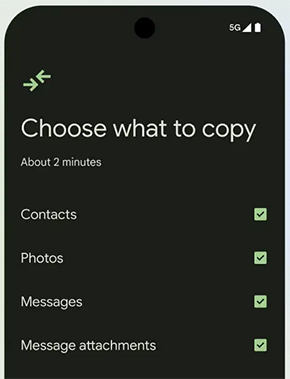 Androidスイッチを使用して、AppleからAndroidに切り替えます