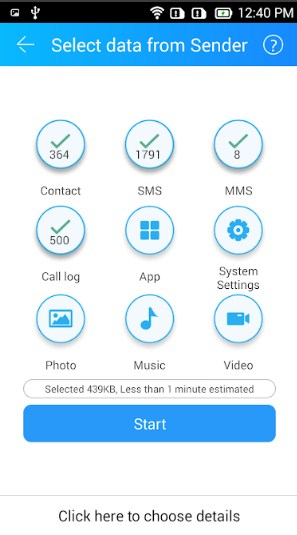 Cloneitを介してRealmeからRealmeにデータを転送します