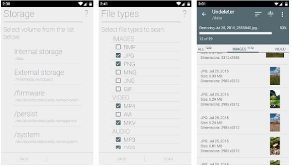 UndroidのようなAndroidの写真回復アプリ