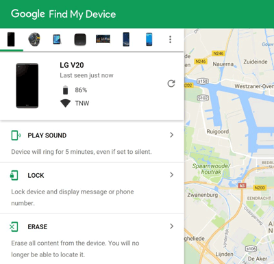 忘れられたAndroidパターンのロックを解除して、私のデバイスを見つけます