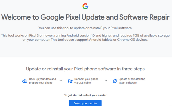アップデートとソフトウェアの修理により、工場出荷時のリセットピクセル