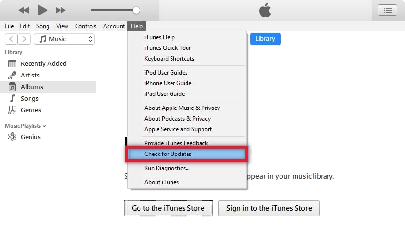 PCでiTunesを更新します