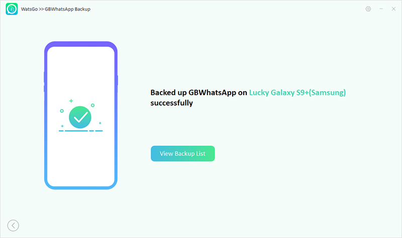 Watsgo Guide-バックアップGBWHATSAPPに成功しました
