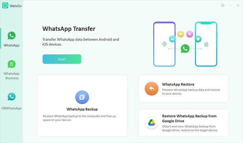 WhatsAppバックアップで移動することを選択します